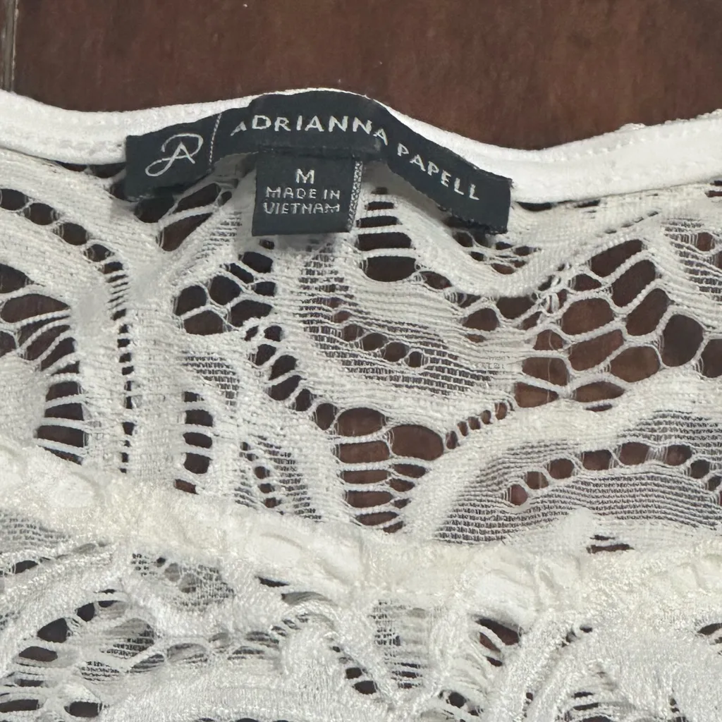 Adrianna Papell White Lace Blouse - Image 2