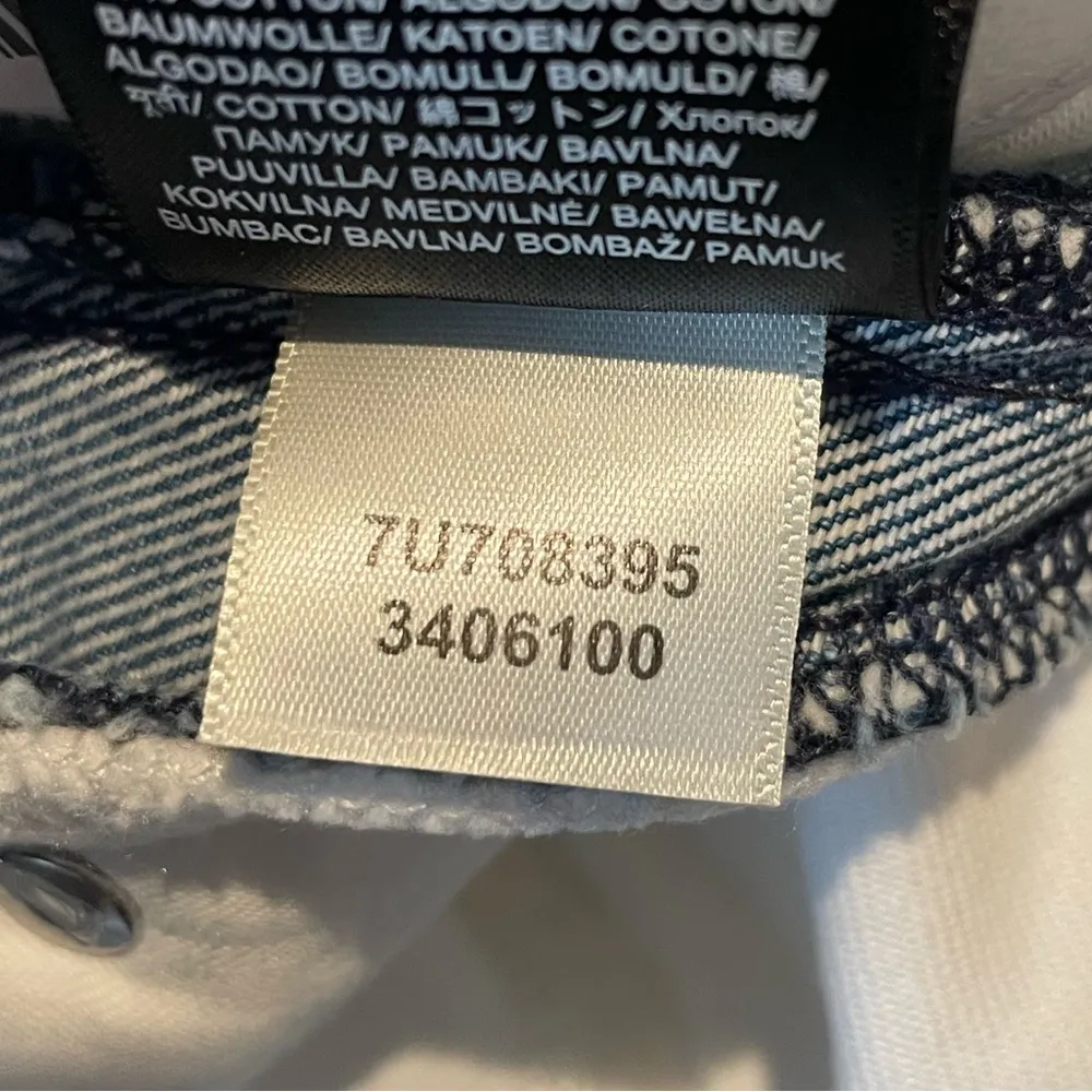 7 For All Mankind Monroe Cut Off Shorts High Rise Shorts White Blue Size 26 - Image 7