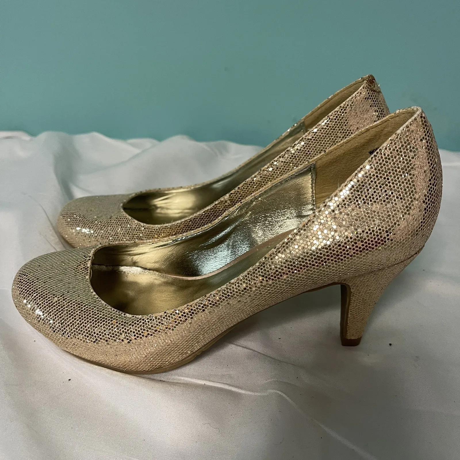 Mix No.‎ 6 Shoes  Glitter Pump Sliver Women's Size 6. S-387 - Image 4