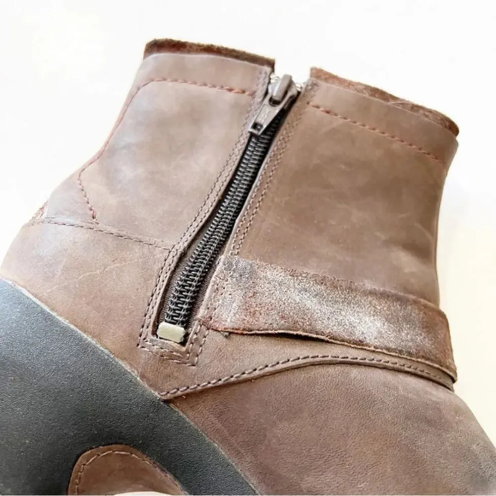 Merrell  Luxe Mid 5” Ankle‎ Boot Brown Leather Women’s Size 7.5 Brushed Metallic - Image 11