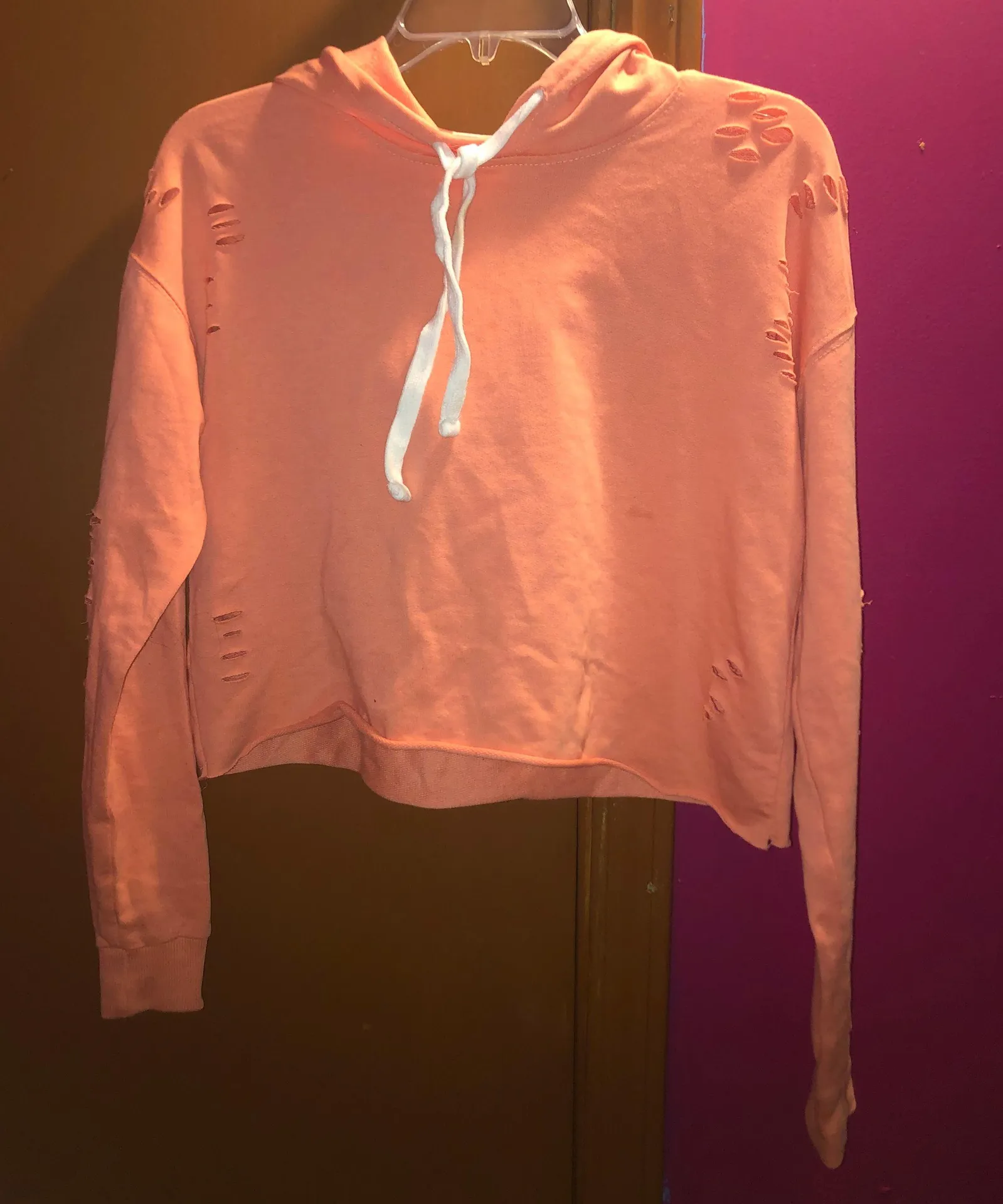 “” Peach/Orange Cropped Longsleeve - Image 3