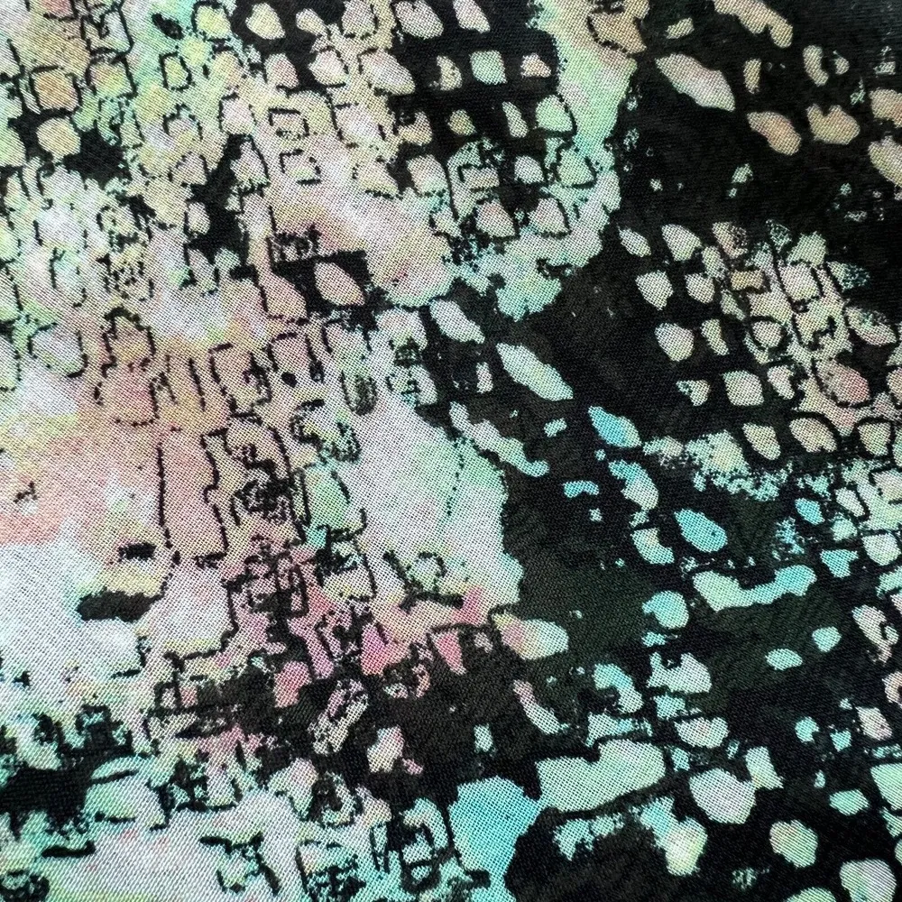 Bobeau Hi Low Dress Womens Small Green Snakeprint Boho Colorful - Image 14