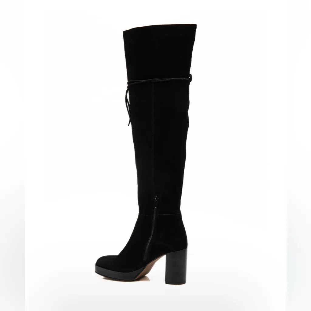 Free People Black Suede NWOT Echo Platform Over‎ The Knee Boot Size 9.5 - Image 16