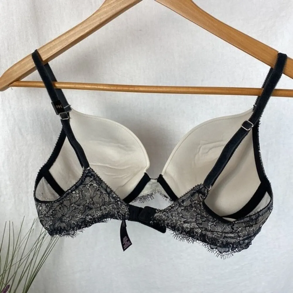 Victoria’s Secret Nude & Black Padded Contour Dream Angels Push Up Bra 34C - Image 3