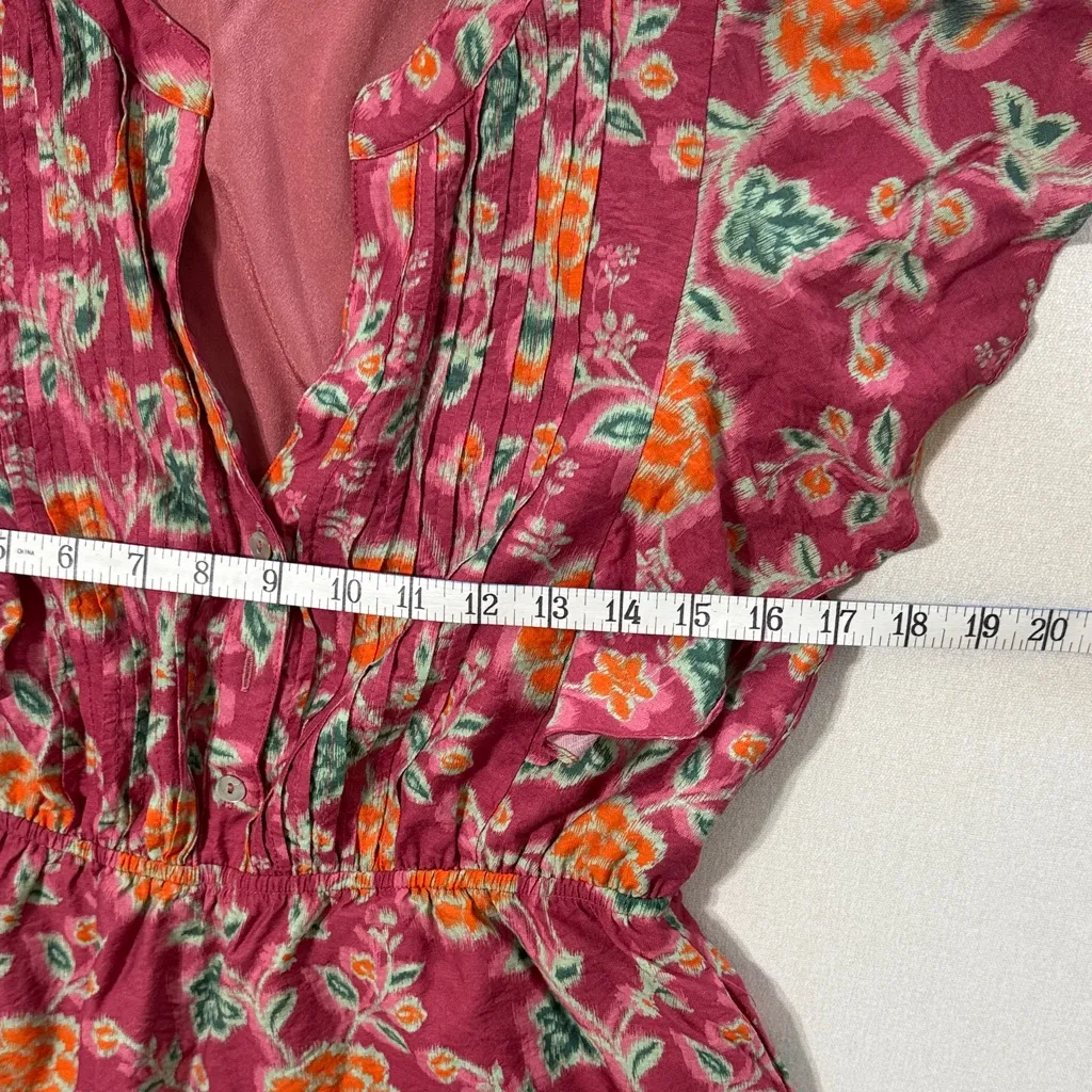 THML Vibrant Pink and Orange Midi Dress - Image 6