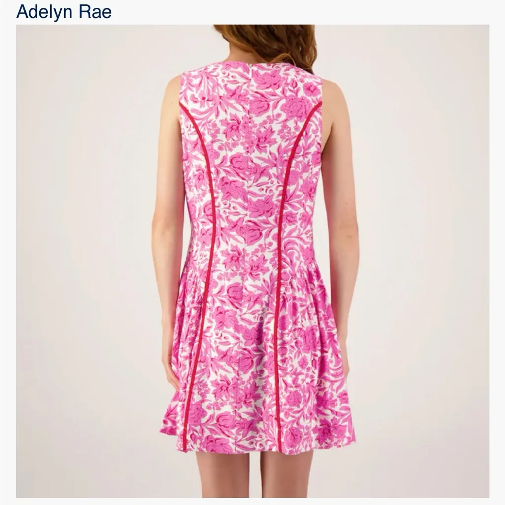 Adelyn Rae Fuchsia Floral Mini Dress - Image 2