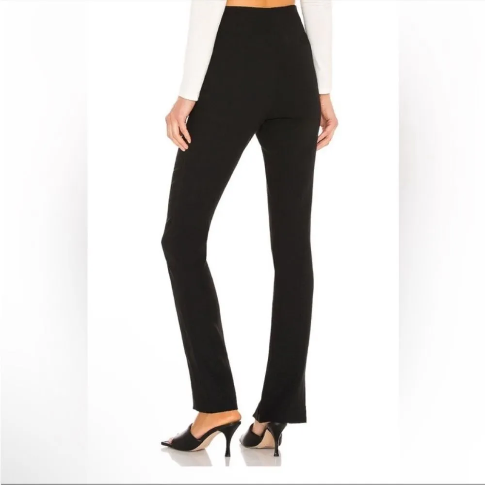 REVOLVE L’ACADEMIE High Waisted Black Front Slit Hanriette Trousers Pants Sz S - Image 9