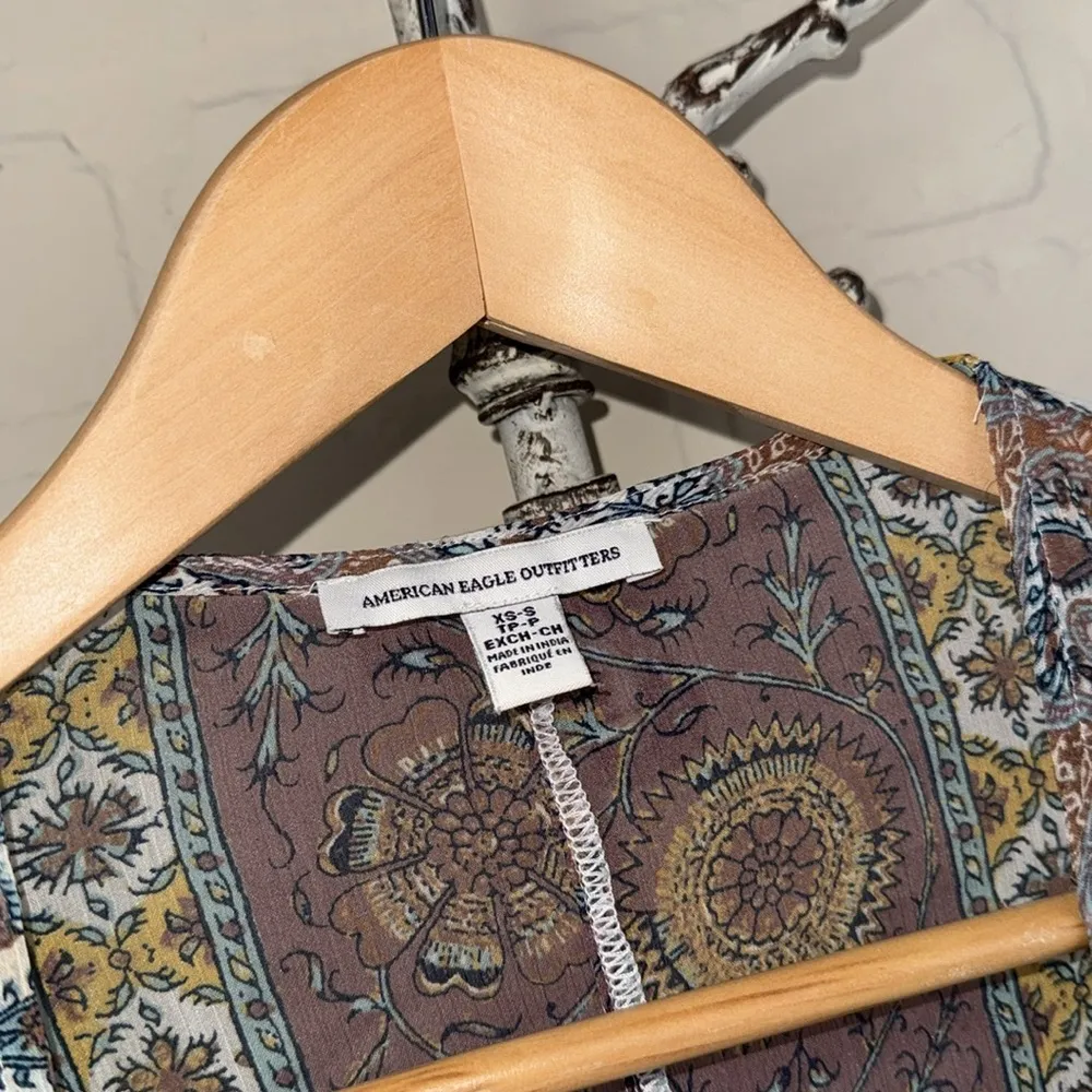 American Eagle duster small medium boho floral paisley Bohemian Patterned Kimono - Image 2