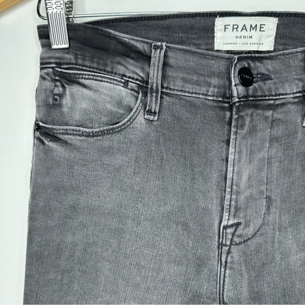 FRAME Quinby Le High Raw Triangle Hem Skinny Jeans Size 26 - Image 4