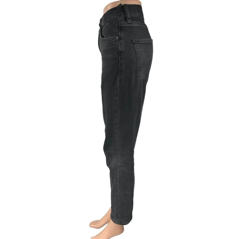 Zara Women's Black High Waisted Straight Leg Stretch Casual Denim Jeans Size 6 - Image 2