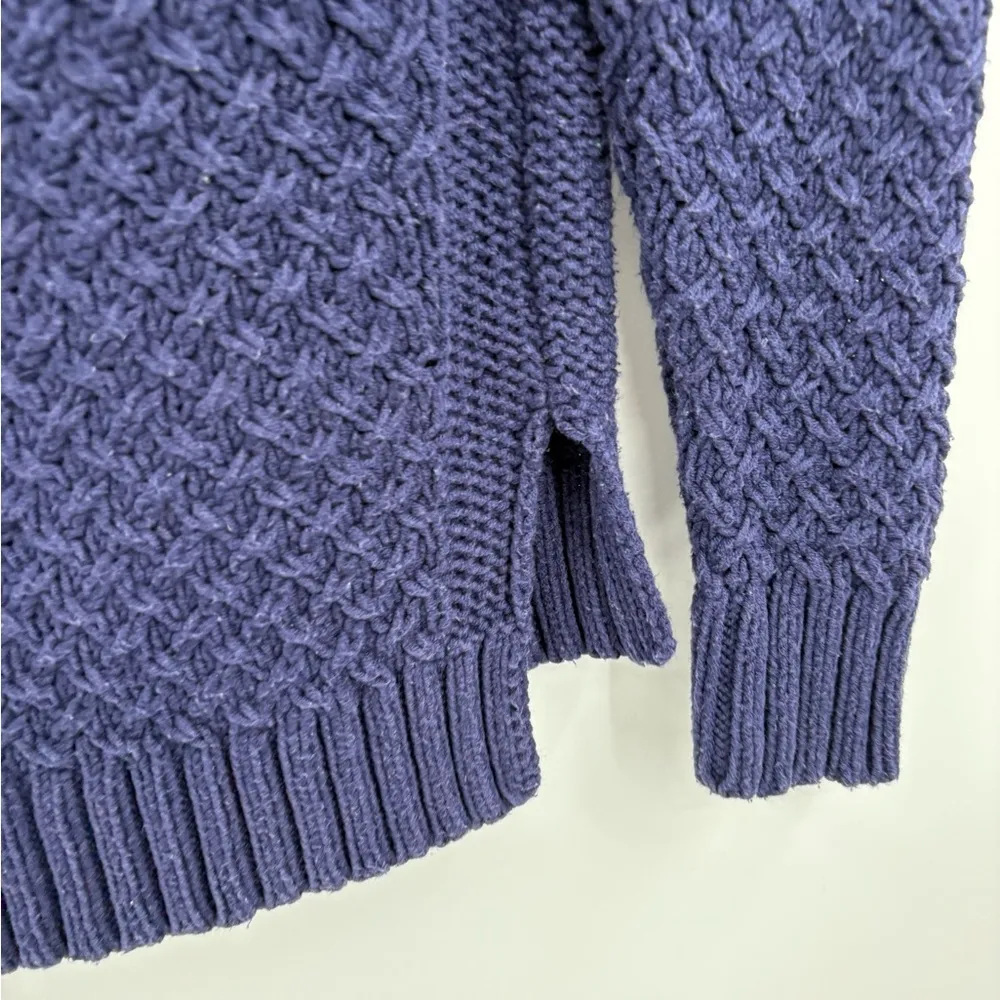 360 sweater revolve blue knitted sweater pullover acrylic split hem sweater xs - Image 12