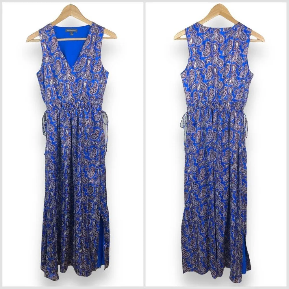 Banana Republic Indigo Paisley Maxi Dress - Image 9