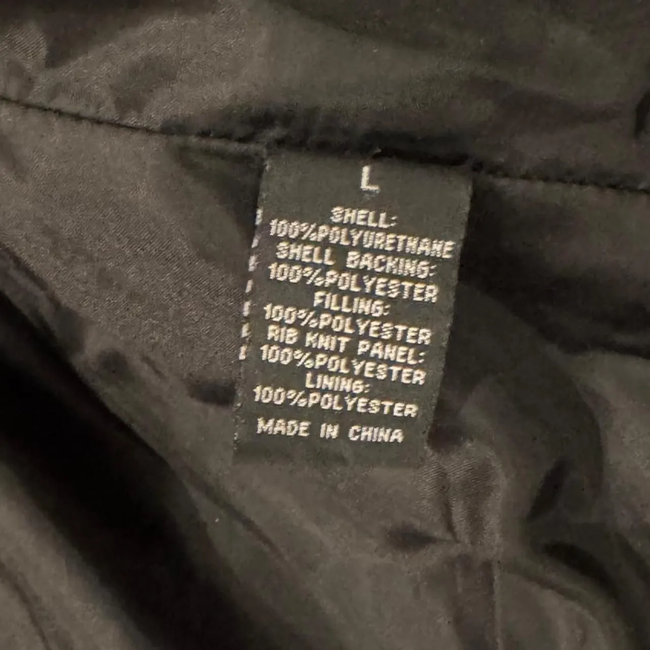 Baccini Faux Leather Quilted Moto Jacket Large Black Zip Pockets Women - Image 4