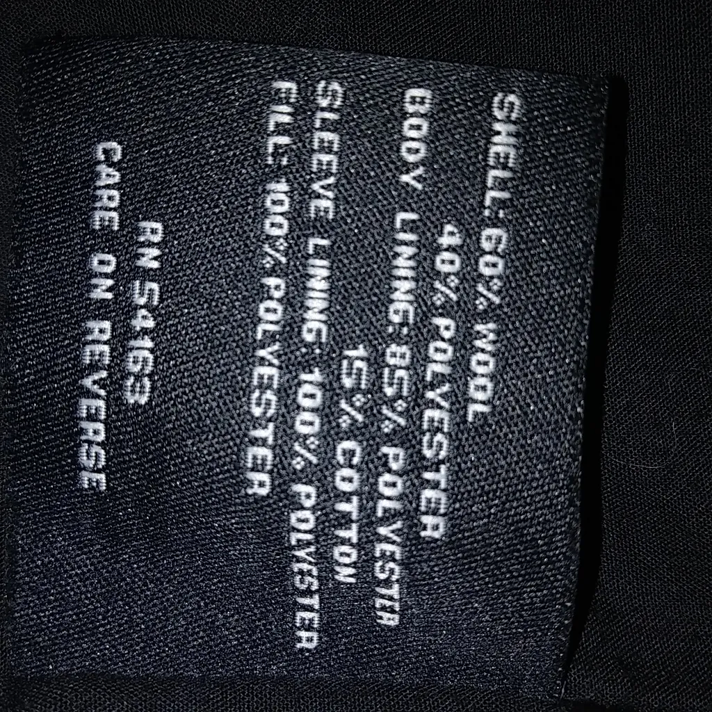 Black Rivet XL Black Wool Winter Waist Coat - Image 9