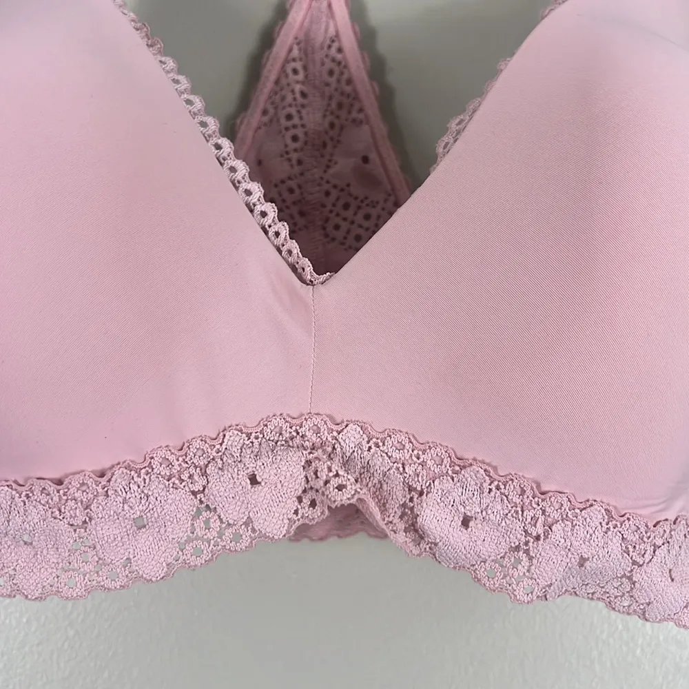 Aerie Pink Lace Wirefree Bra - Image 3