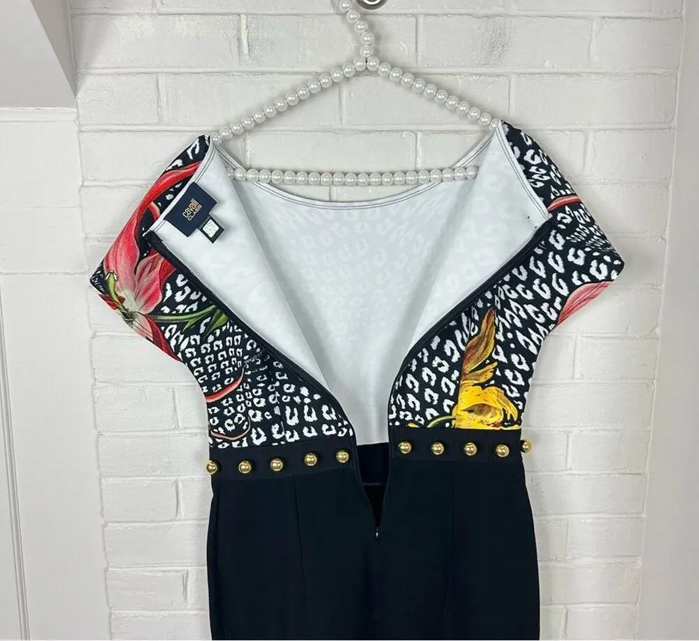 NWT Cavalli Class by Roberto Cavalli Printed Embellished Dress Size US 6 - Image 13