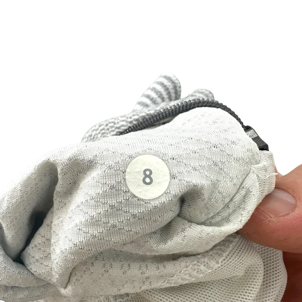 Lululemon‎ Think Fast Pullover Heathered Slate Tonka Stripe Gray Size 8 - Image 10