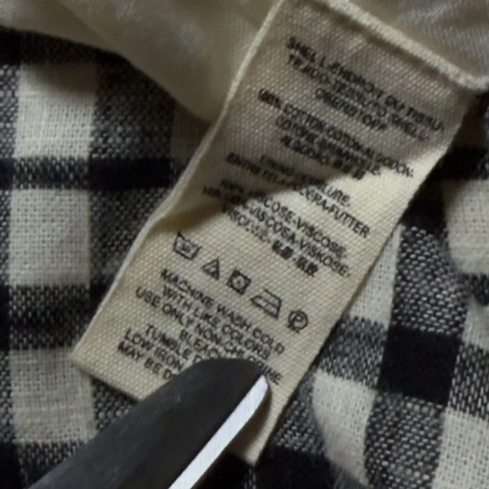 Free People Nodia Mini Wrap Dress Black and White Gingham Size 2 Cotton - Image 8