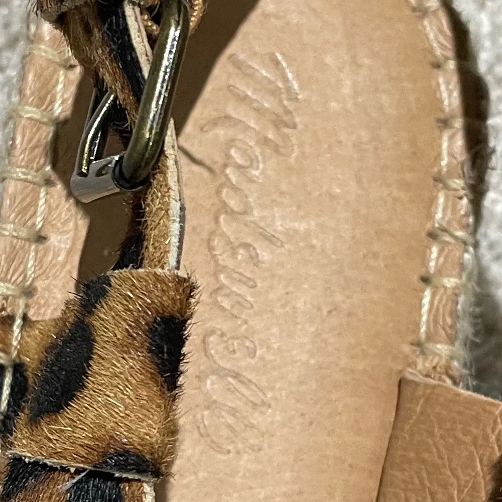 NEW MADEWELL The Malia Espadrille Sandal in Leopard Calf Hair - Image 8