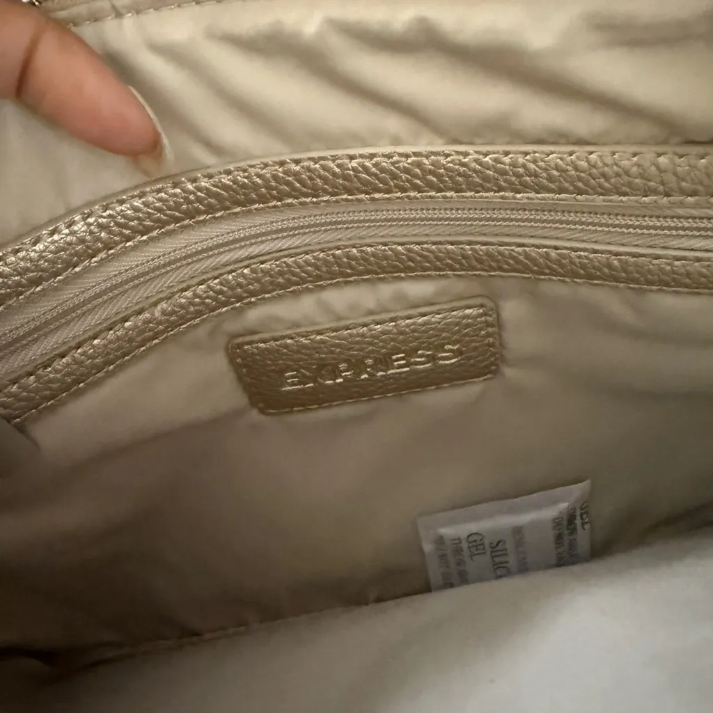 Express small‎ hand held gold Clutch NWT - Image 5