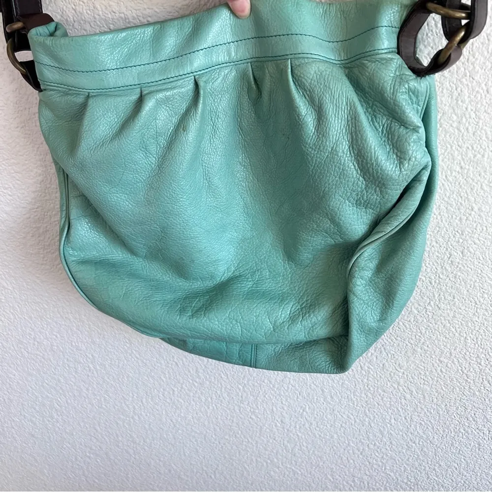 Mulberry Mitzy Medium Hobo Crossbody Messenger Emerald Pebbled - Image 5