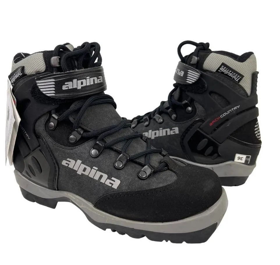 New Alpina BC 1550 Backcountry Telemark Black Gray Ski Boots Size 36 - Image 13