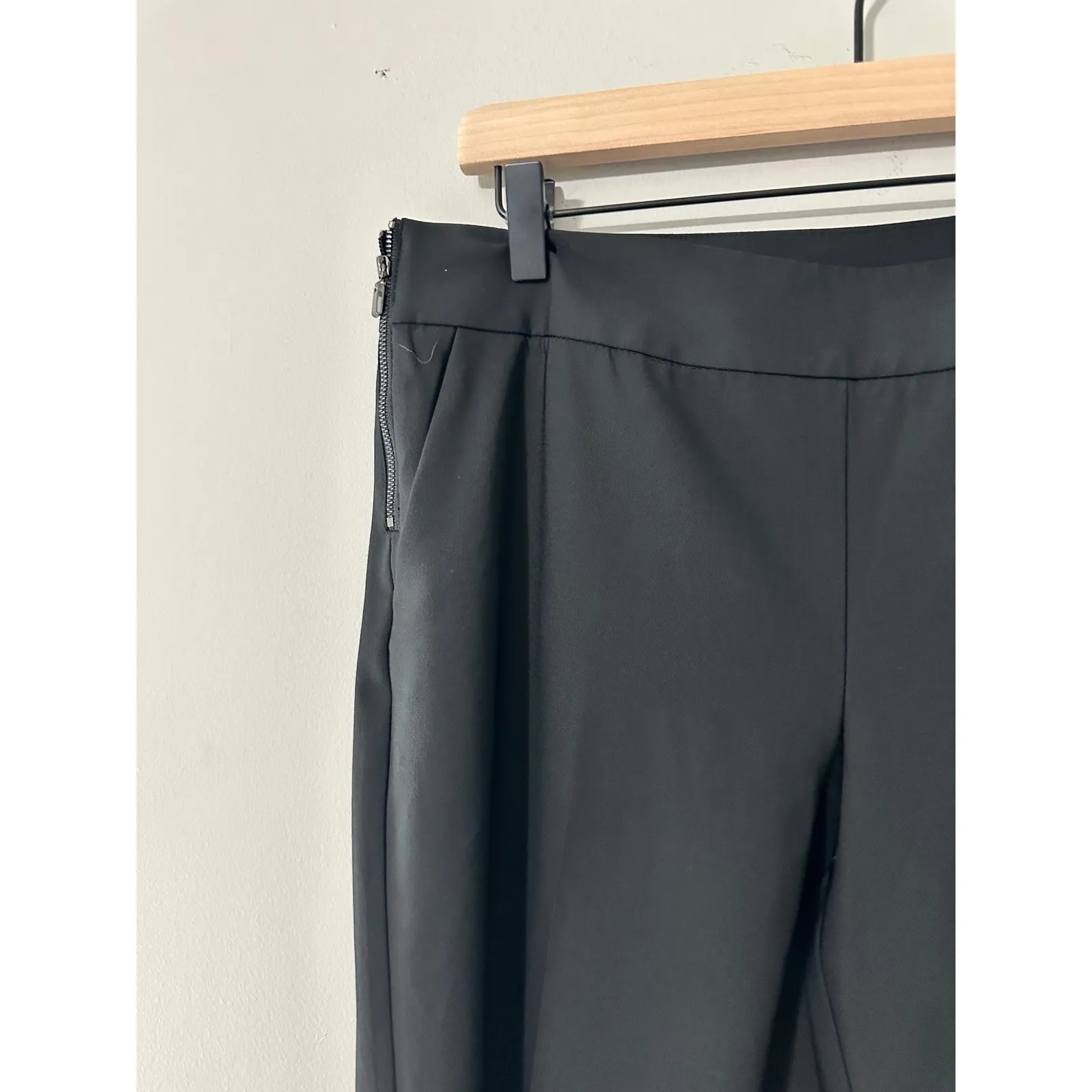 W by Worth Black Zipper Detail Tailored Trouser Pants Womens Size 8 - Image 3