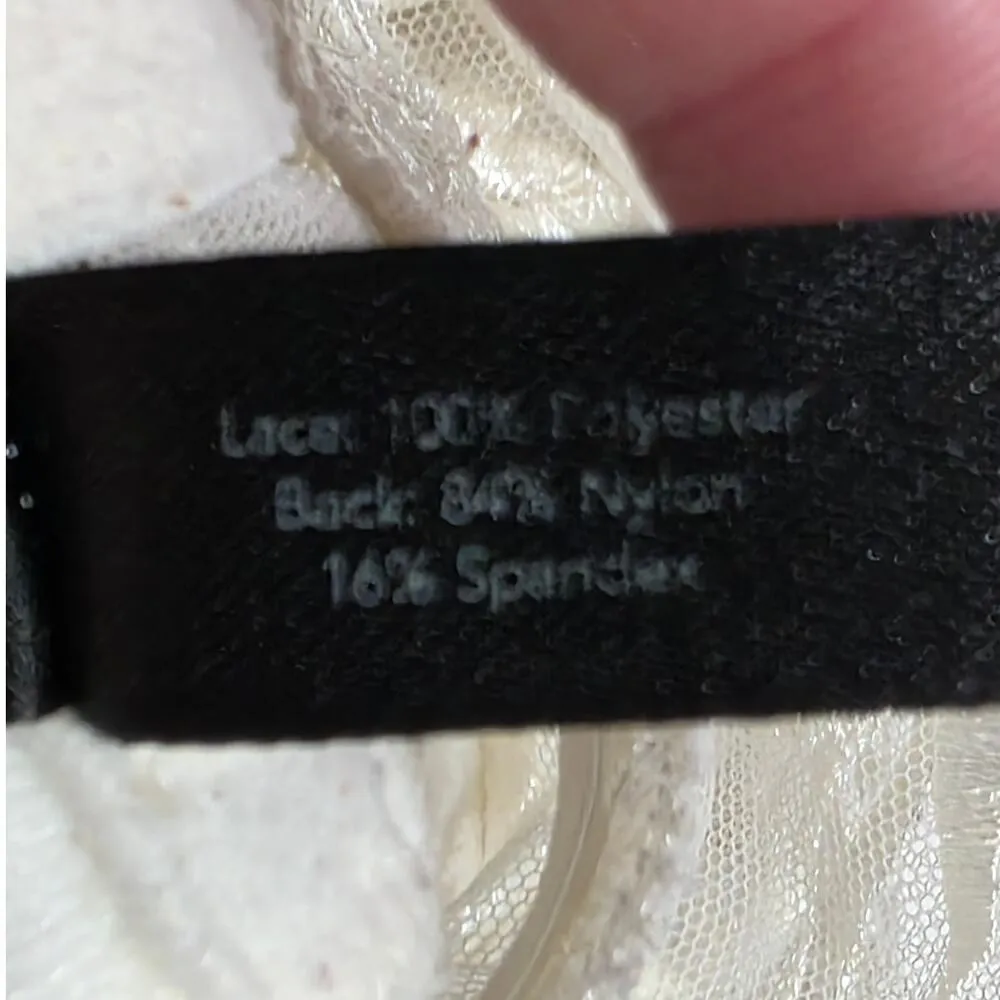 Soma Sensuous Lace Unlined Bra Sugar Coated White 32G Size undefined - Image 6