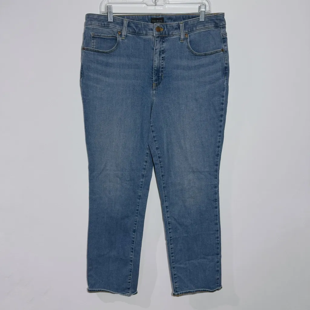 Talbots Straight‎ Leg Jeans Plus Size 14 Petite - Image 2