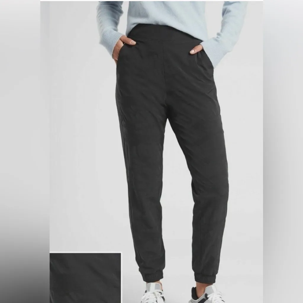 ATHLETA Brooklyn Textured lined Jogger in black Camo size 10 - Image 2