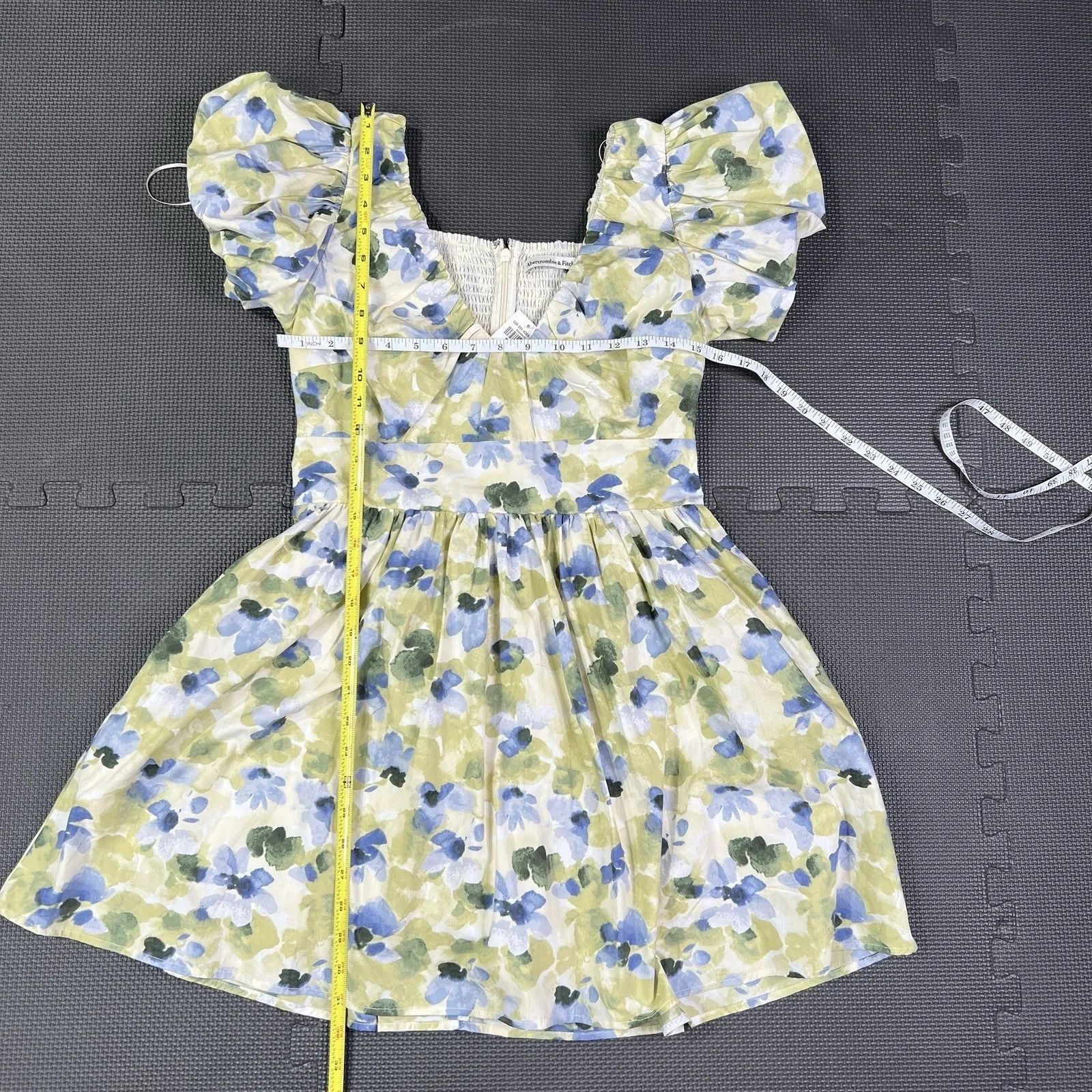 Abercrombie & Fitch Women Dress Emerson Poplin Baby Doll Cottage Core Romper MP - Image 10