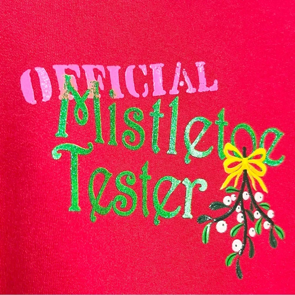 Official Mistletoe Tester Funny Holiday Ugly Christmas Sweater Size XXL - Image 3