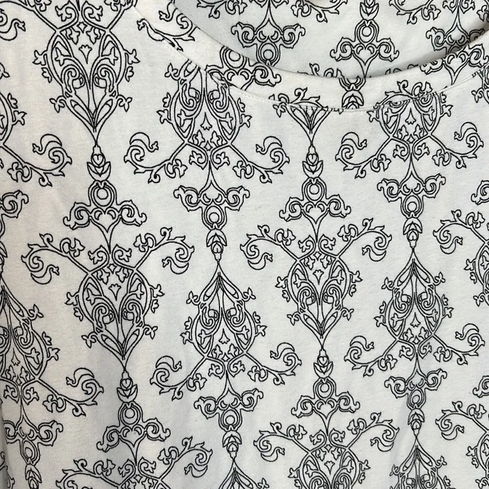 Soma  Cool Nights White Black Sleep Dress Size Medium - Image 2