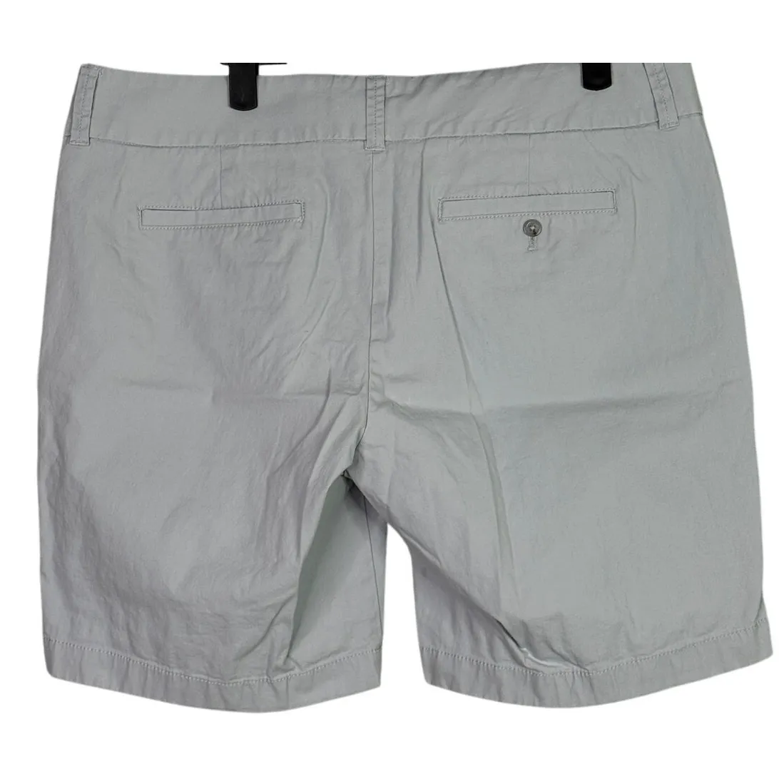 J. Crew 9" Frankie Stretch Chino Casual Mid Rise Shorts Pockets 12 Light Grey - Image 4