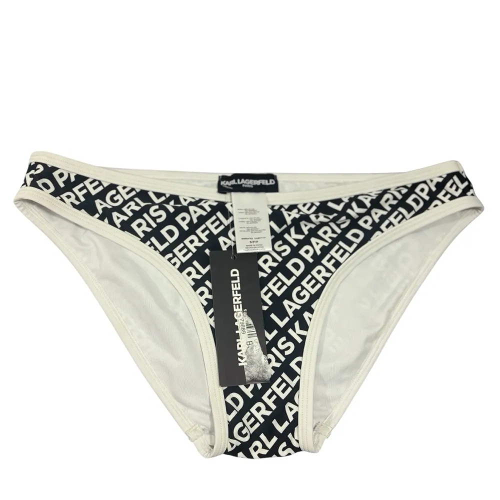 KARL LAGERFELD PARIS $78 Logo-Print Bikini Bottoms S - Image 2