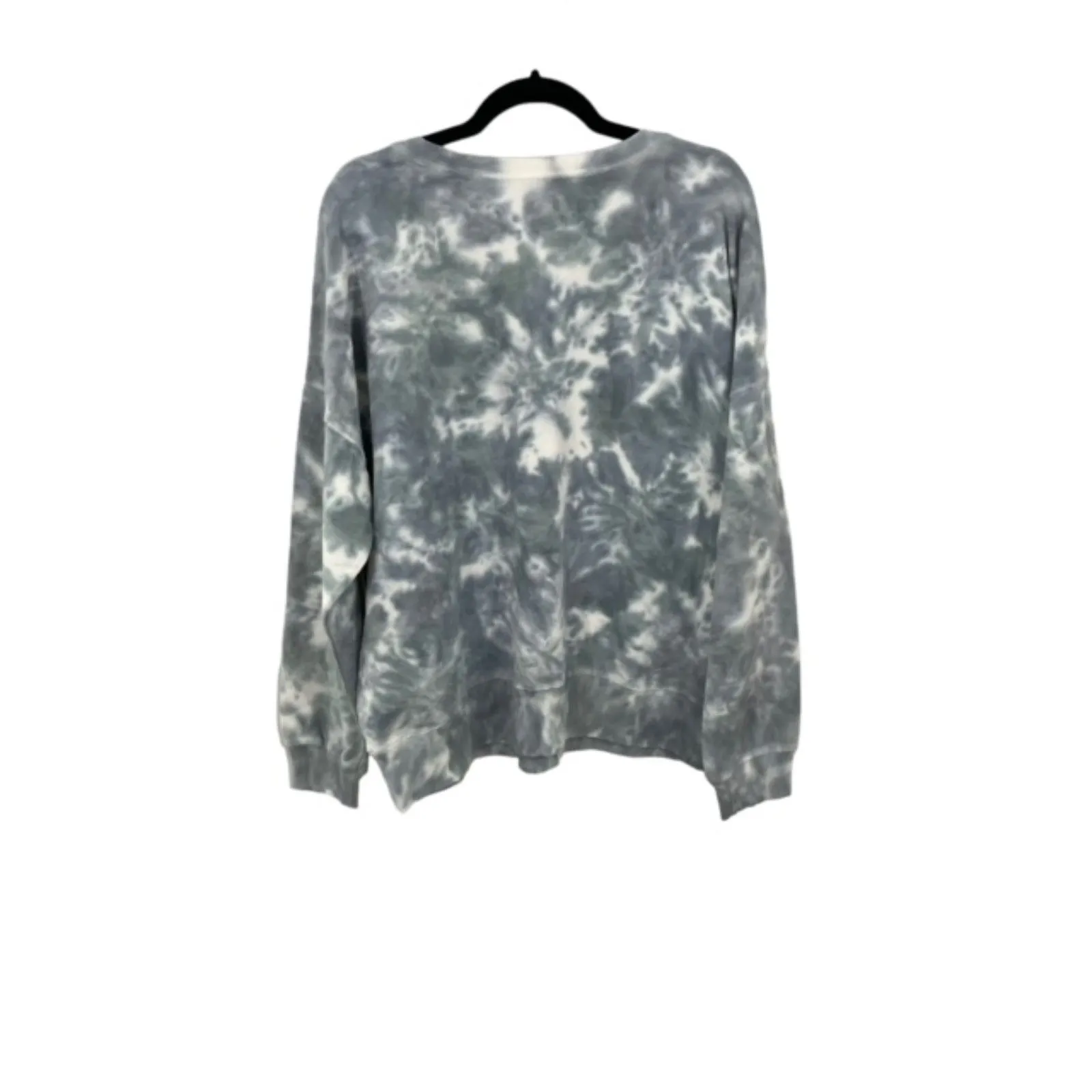 NWT Lacausa Anthropologie Gray Tie Dye Warrior‎ Crewneck Sweatshirt Size LARGE - Image 2