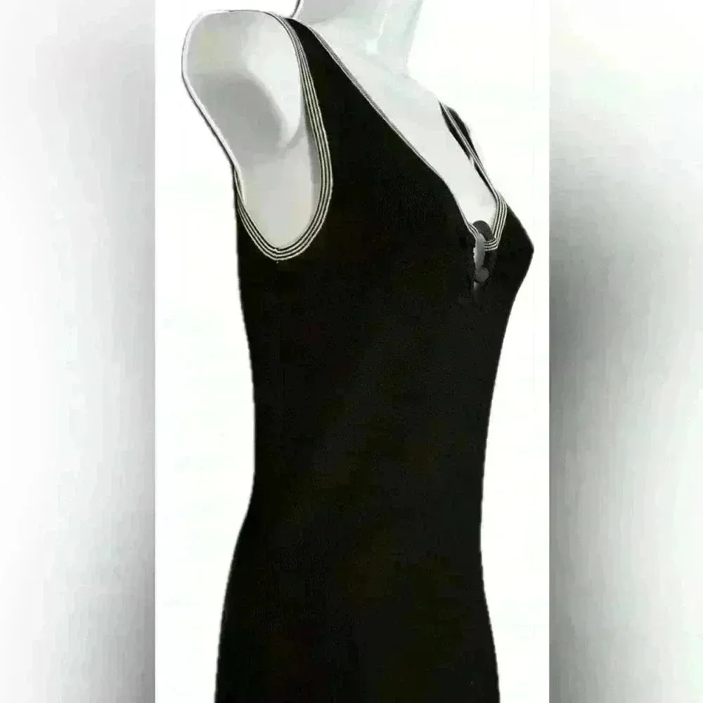 White House Black Market V-neck Black Women's Tank Top (329) - Image 5
