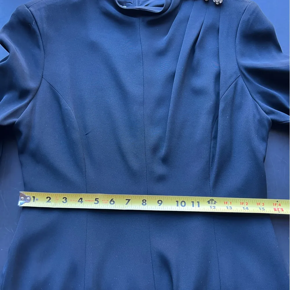 NWT Jones New York Dress Black Long Sleeves Mock Neck SZ 8P Lined Classic Maxi - Image 10