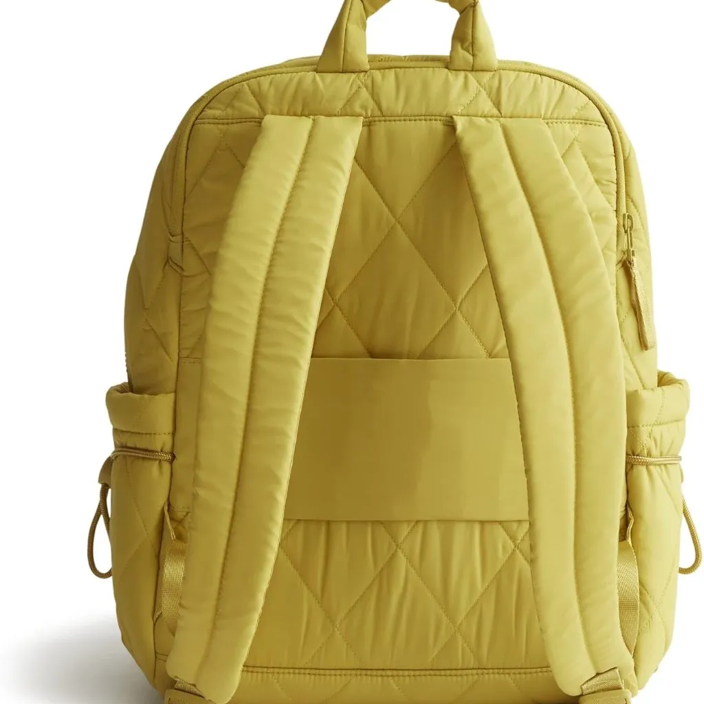 Vera Bradley Large Bancroft Backpack Moonless Night Black Premium Cotton 50103 - Image 5