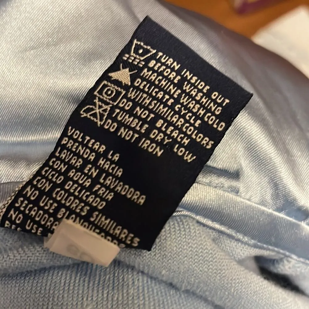 Y2K Baby blue tracksuit satin Terrycloth Size XL - Image 13