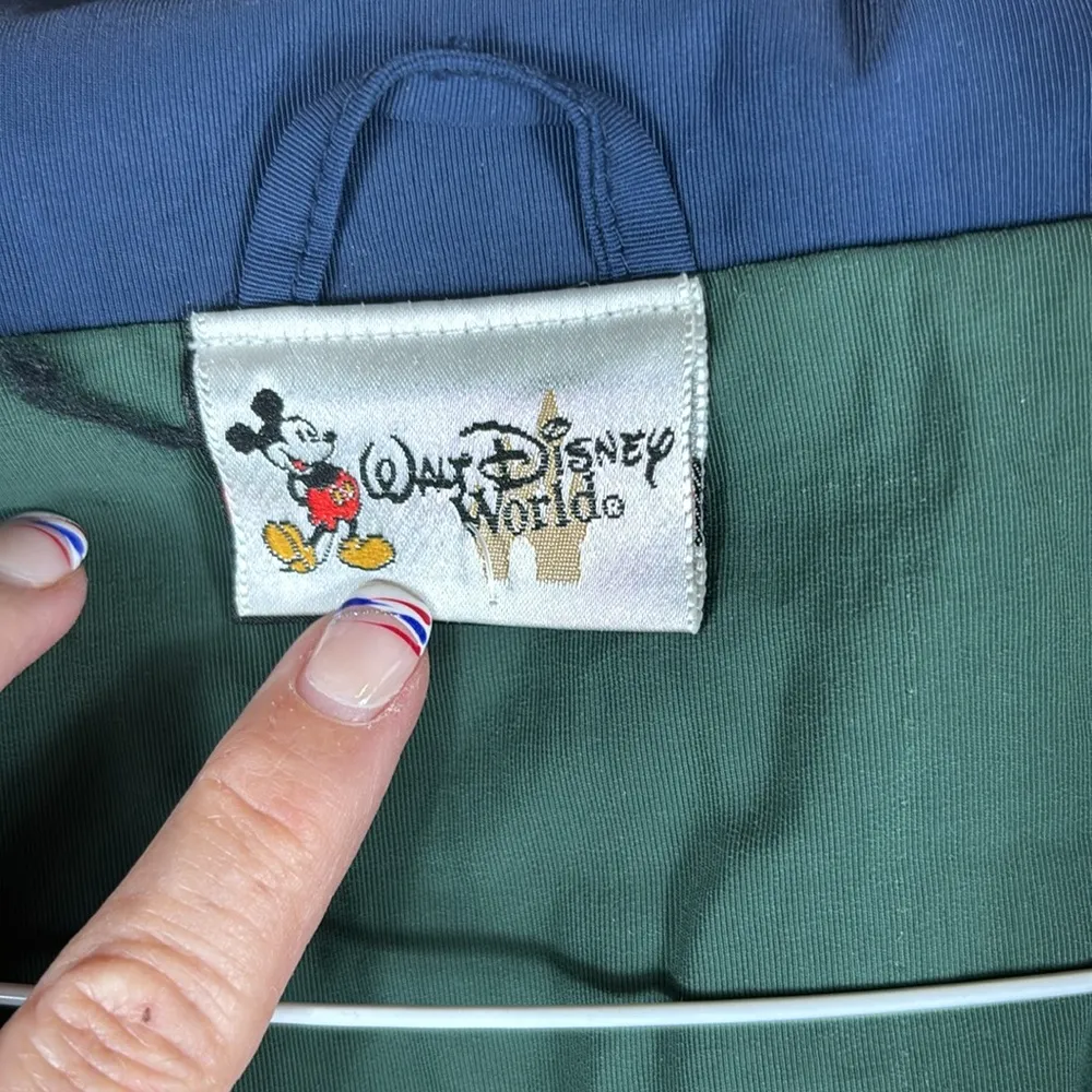 Walt Disney World Women's Jacket, Detachable Hood, Lined, Green/Navy, Size LG Green - Image 9