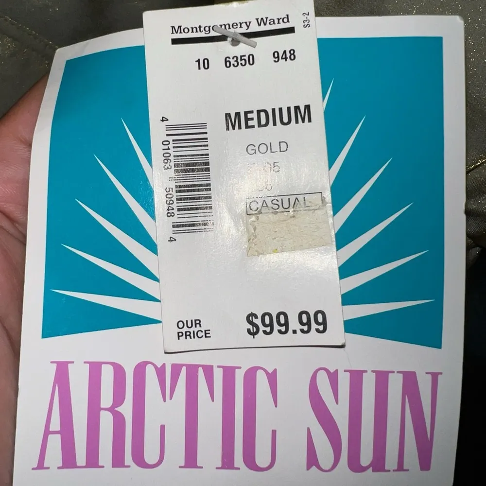 Vintage Artic Sun Ski Jacket NWT Gold Size M - Image 4