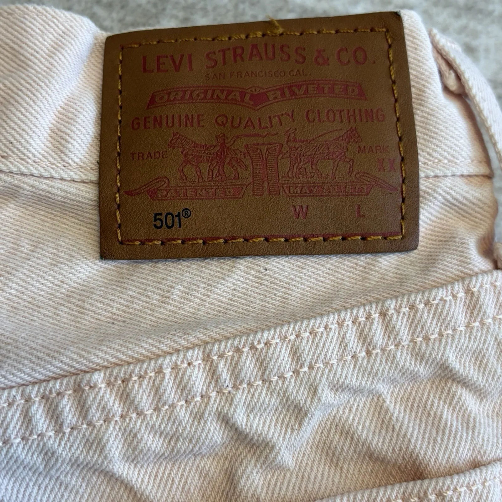 Levis Fresh Produce 501 Shorts Womens 27 Pink Premium‎ Cherry Cut Off Denim - Image 8