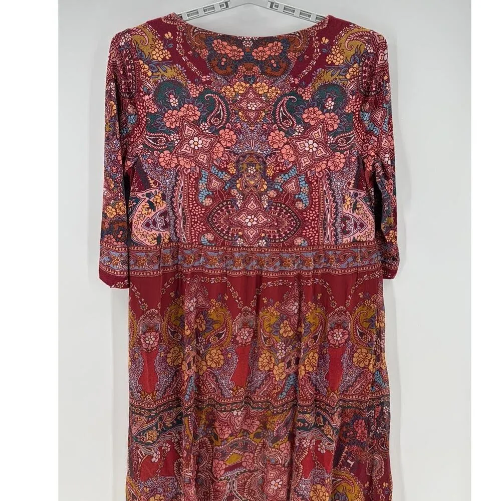 Soft Surroundings Niran Maxi Dress Size L Bohemian western earthy summer - Image 4