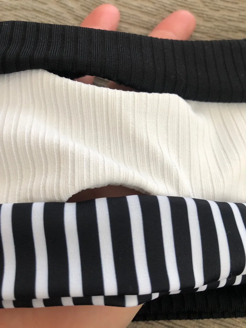 SheIn Ribbed Bandeau Bikini - Image 3