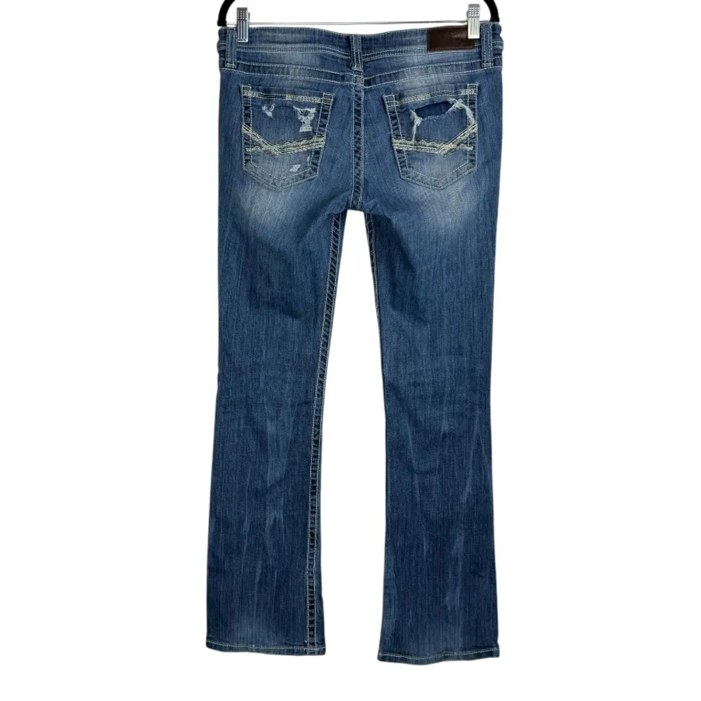 BKE Buckle Stella Bootcut Jeans Sz 30 Distressed Medium Wash Denim - Image 2