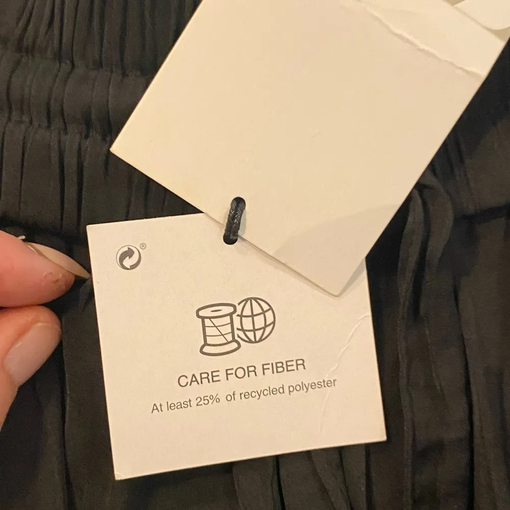 Zara New Black Wide Flowing Trousers High-waist elastic waistband Extra-wide leg - Image 9