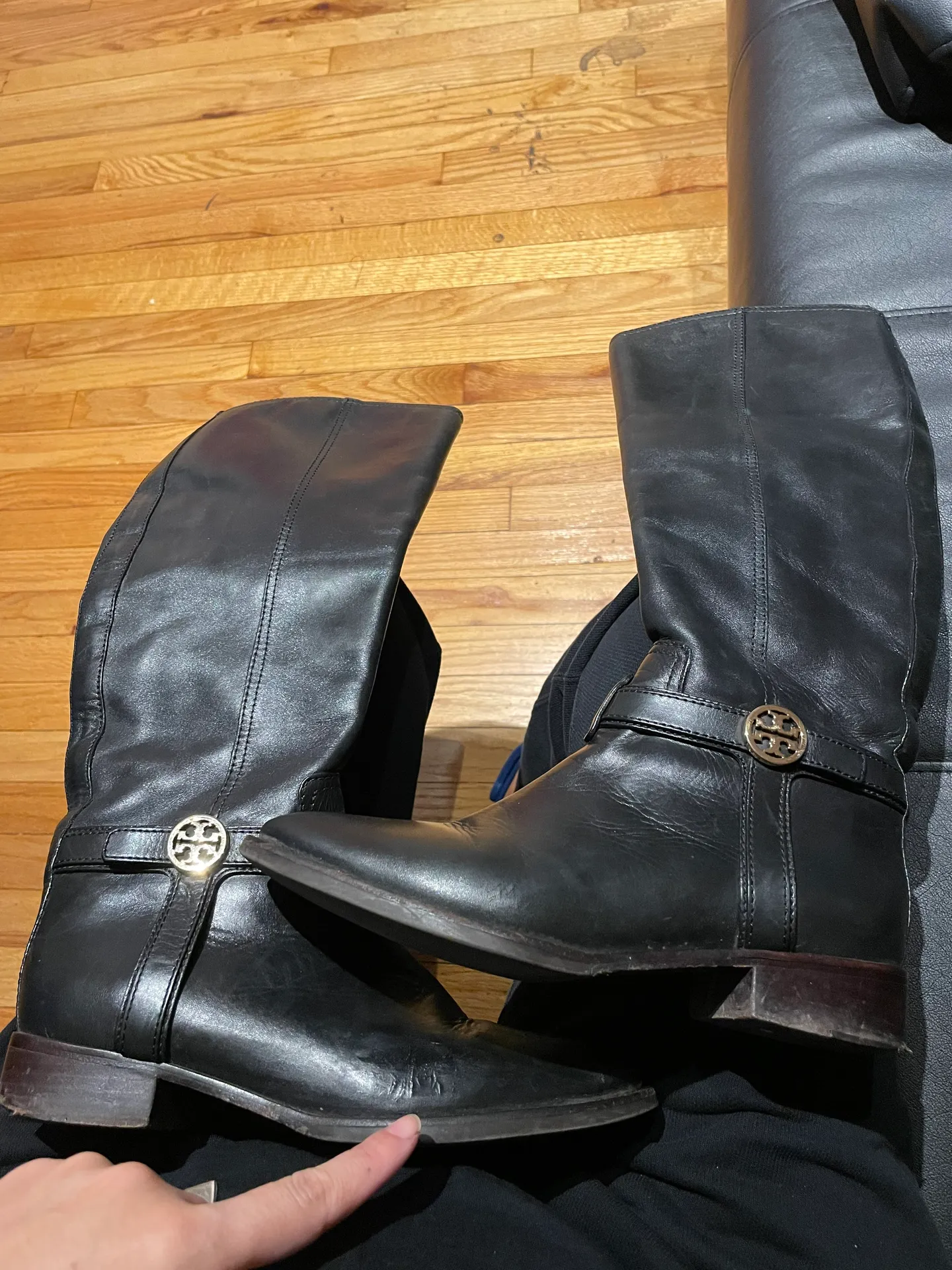 Winter boots tall zip riding Whimsygoth Vintage Winter boots tall zip riding leather strap detail equestrian - Image 10