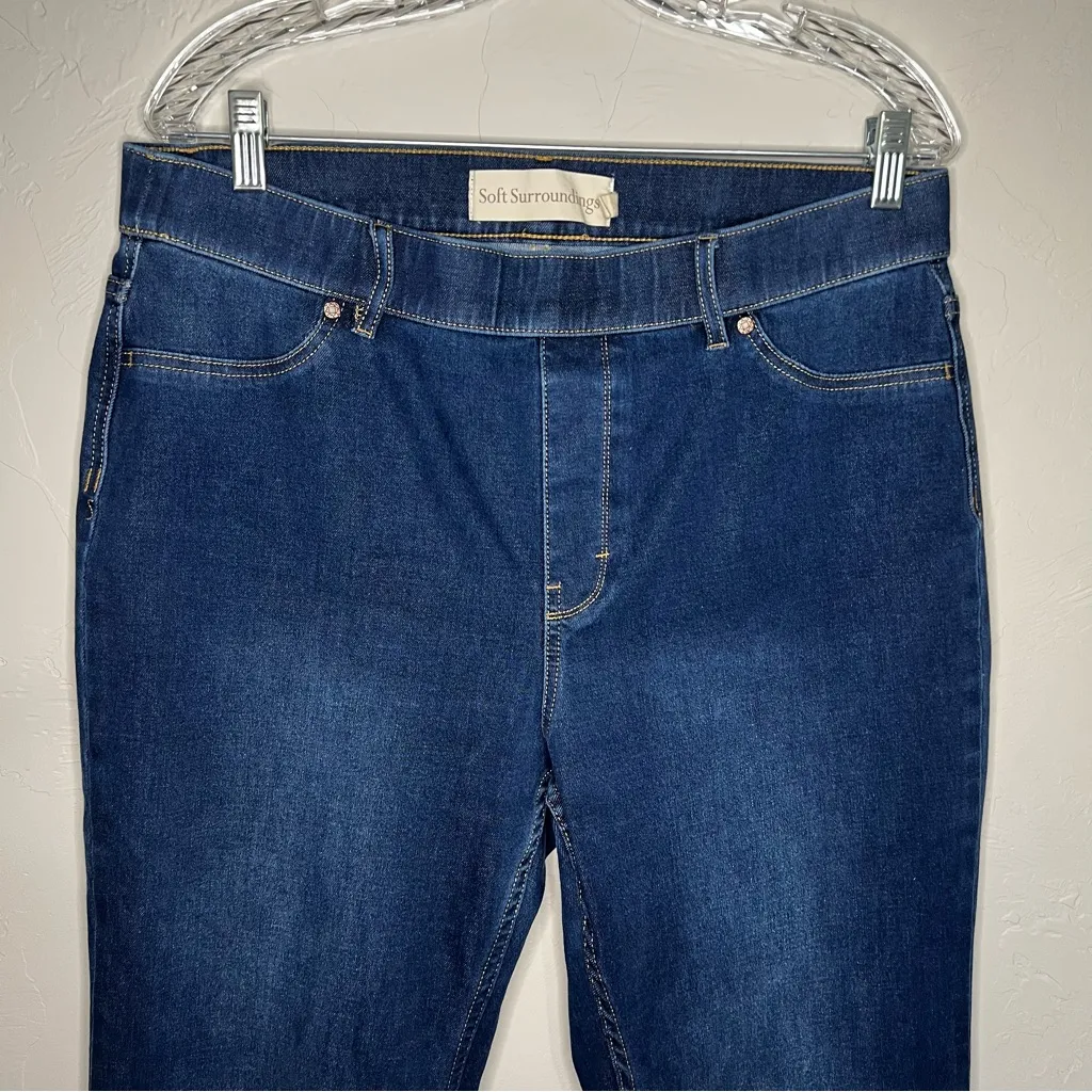 Soft Surroundings The Ultimate Pull On Bootcut Denim Jeans - Image 3