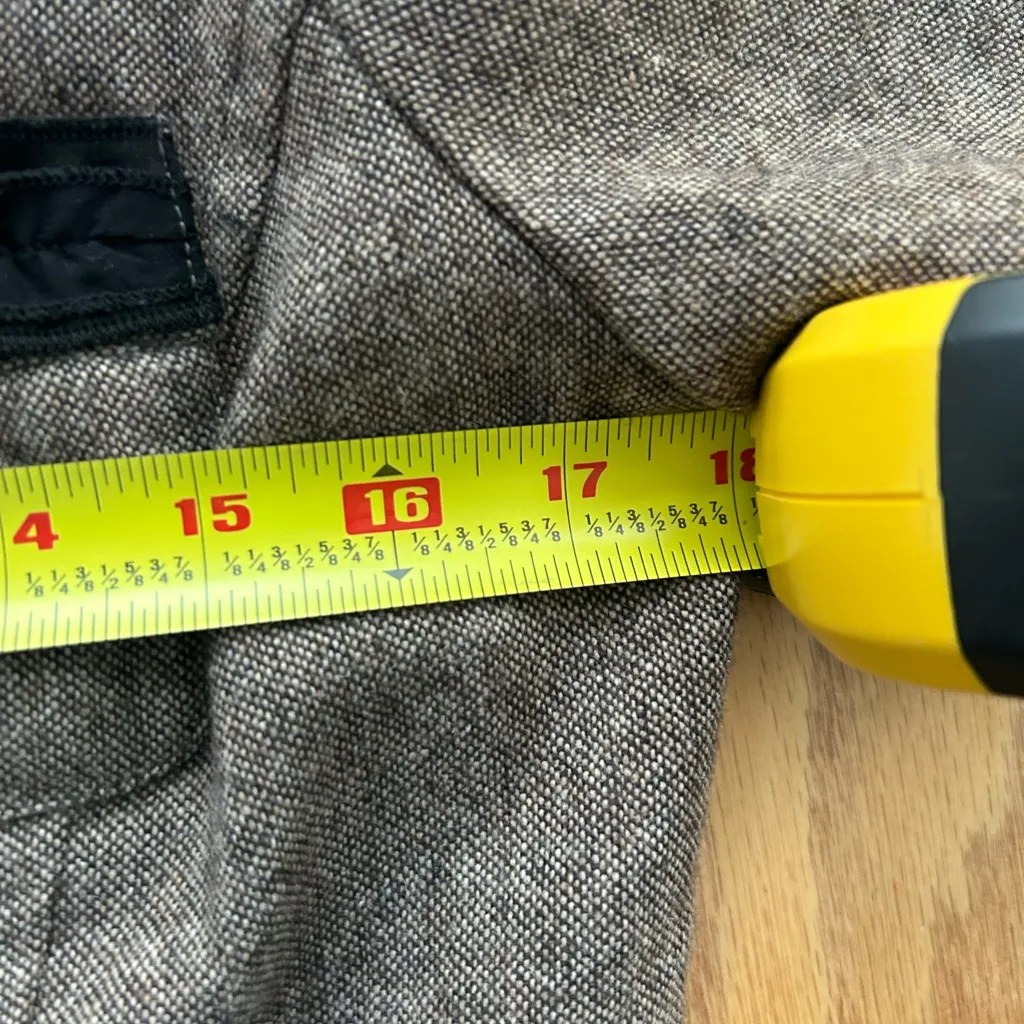 Nick & Mo Boutique Blazer Jacket Brown Black Women’s Size Medium Wool Blend - Image 5